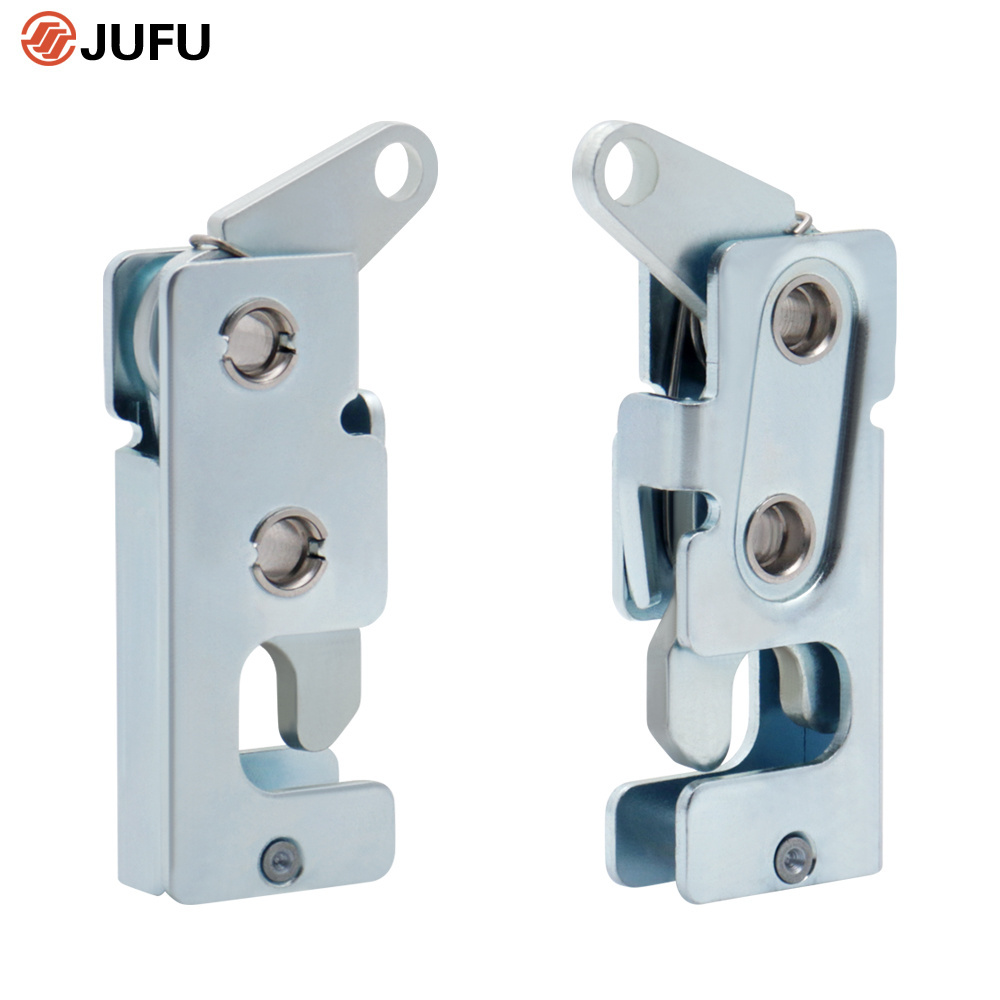 Impact closing Lock mini Rotary Latches Door Panel Metal Concealed Left hand Rotary Latch with Rotary Manual Bear Claw Latch