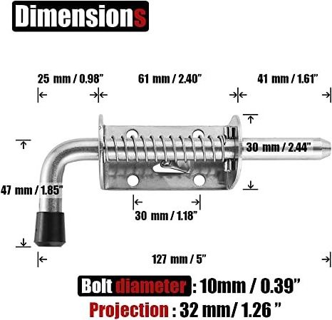 Van truck body heavy duty Spring Pin Latch catcher Spring loaded bolt Latch for Utility Trailer Gate