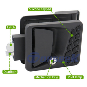 All Metal Waterproof Remote Control Camper Lock RV Door Handle/latch Keypad fob RV Keyless Entry Door Lock for Travel Trailer