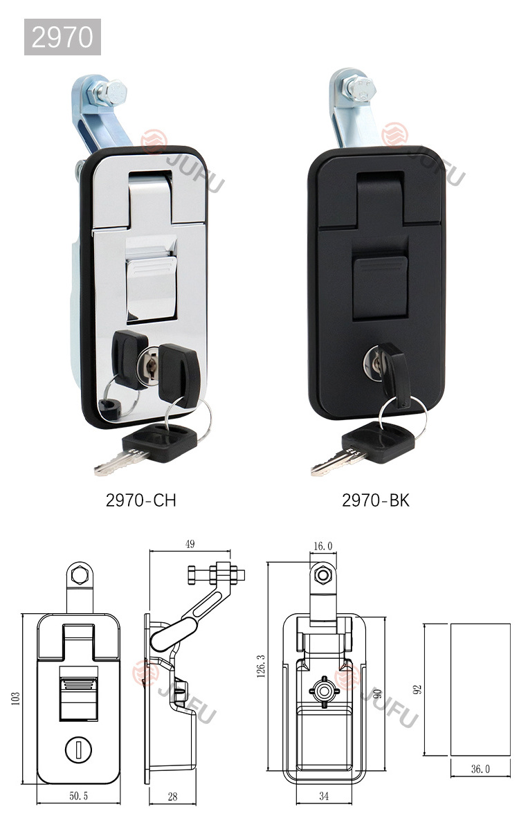 cabinet push lock metal cabinet trailer lock Adjustable Zinc Alloy Sealed Large Lever Compression Panel lock