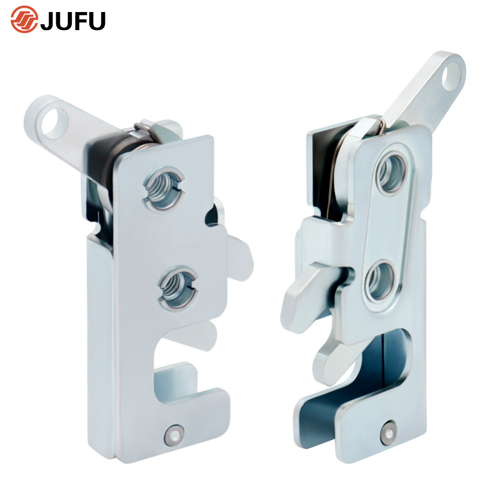 Rotary door latch trailer door panel concealed rotary latch lock with steel lockout draw latch