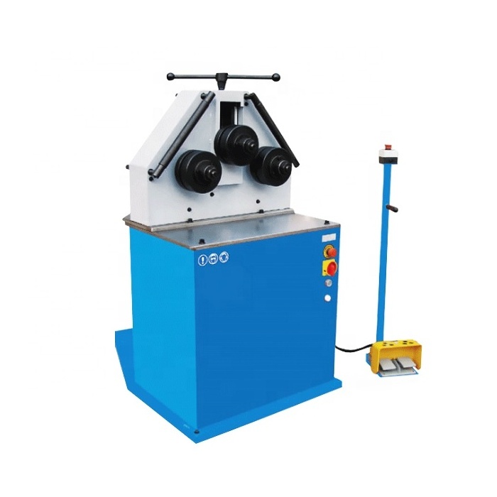 RBM40HV 3 Roller Steel Round Bar metal profile bending machine Pipe Bar Bender Electric Profile Round Bending Machine