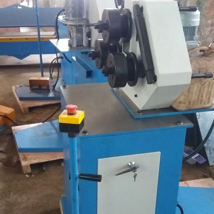 RBM40HV 3 Roller Steel Round Bar metal profile bending machine Pipe Bar Bender Electric Profile Round Bending Machine