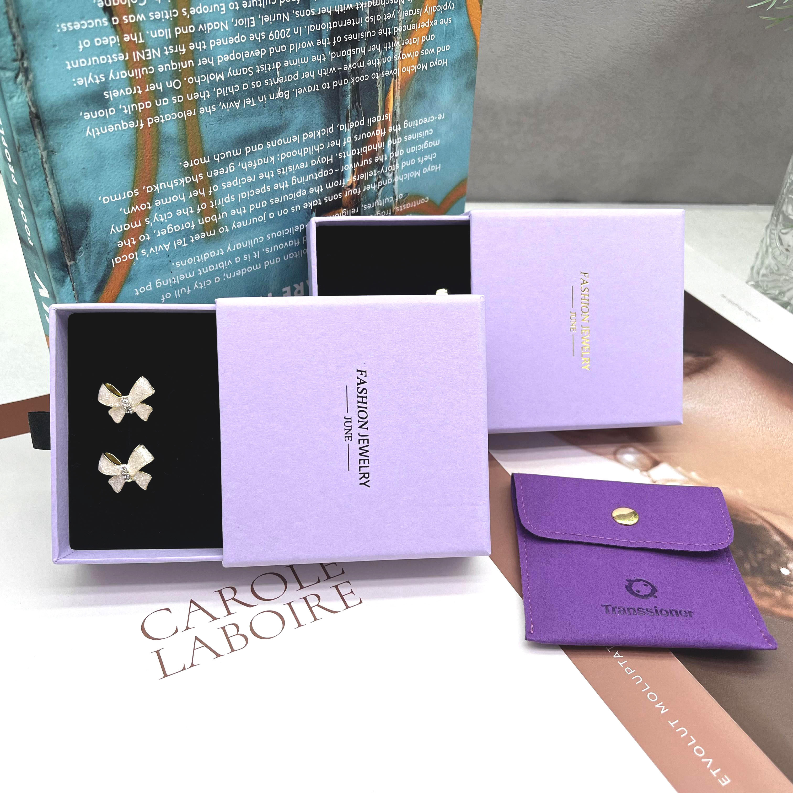 Wholesale Luxury Jewelry Packaging Box and Pouch Drawer bracelet  necklace, earings Box With Logo Custom