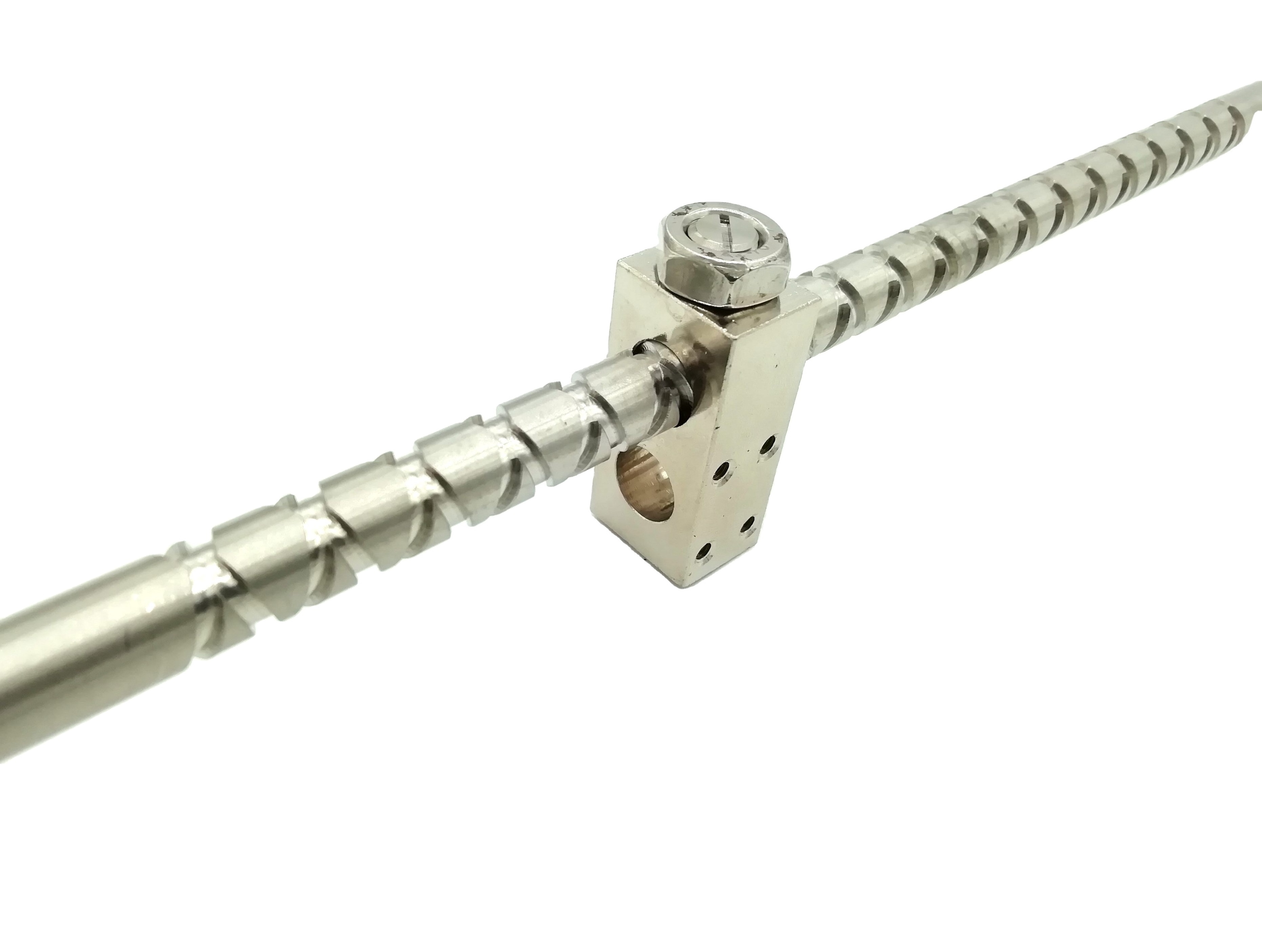 Self Reversing Screw Stainless Steel SUS with Block Nut 10mm Pitch 200 Working Length