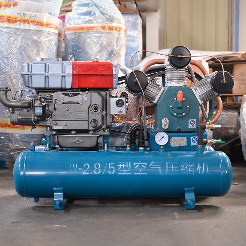 China famous brand Kaishan diesel air compressor double piston air compressor for mining