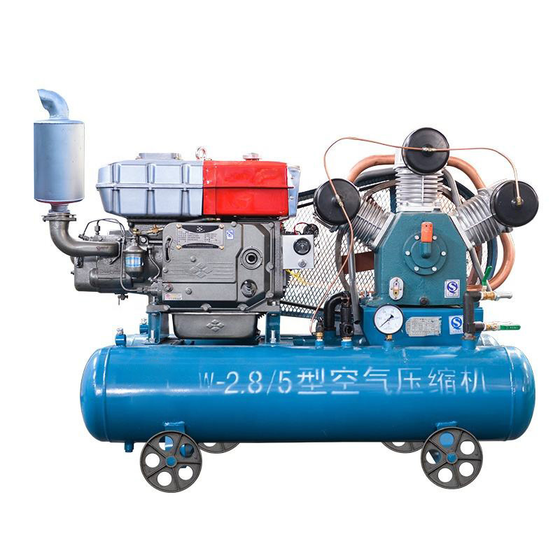 China famous brand Kaishan diesel air compressor double piston air compressor for mining