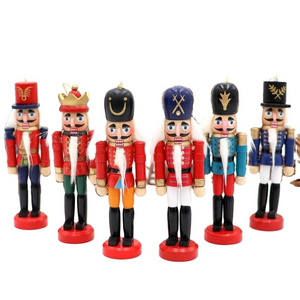 Free Shipping Wholesale 6 Pcs Christmas Tree Decoration Wooden Christmas Nutcrackers