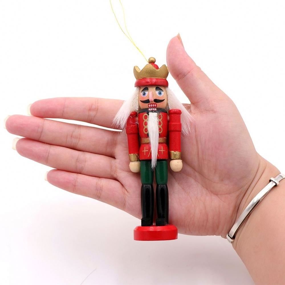 Free Shipping Wholesale 6 Pcs Christmas Tree Decoration Wooden Christmas Nutcrackers