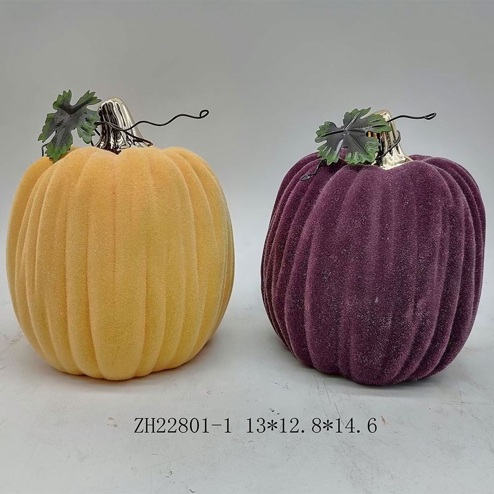 Halloween Simulation Ceramic Pumpkin Model Artificial Craft Fall Harvest Decoration