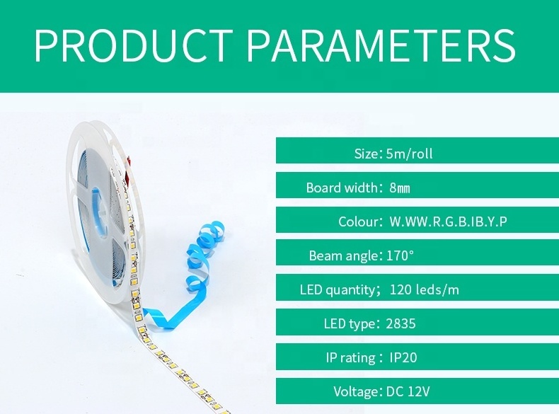 High brightness Cri70 Dc12v 10w Led Strip Tape Light 60leds/m 120leds/m Smd 2835 Flexible Led Strip