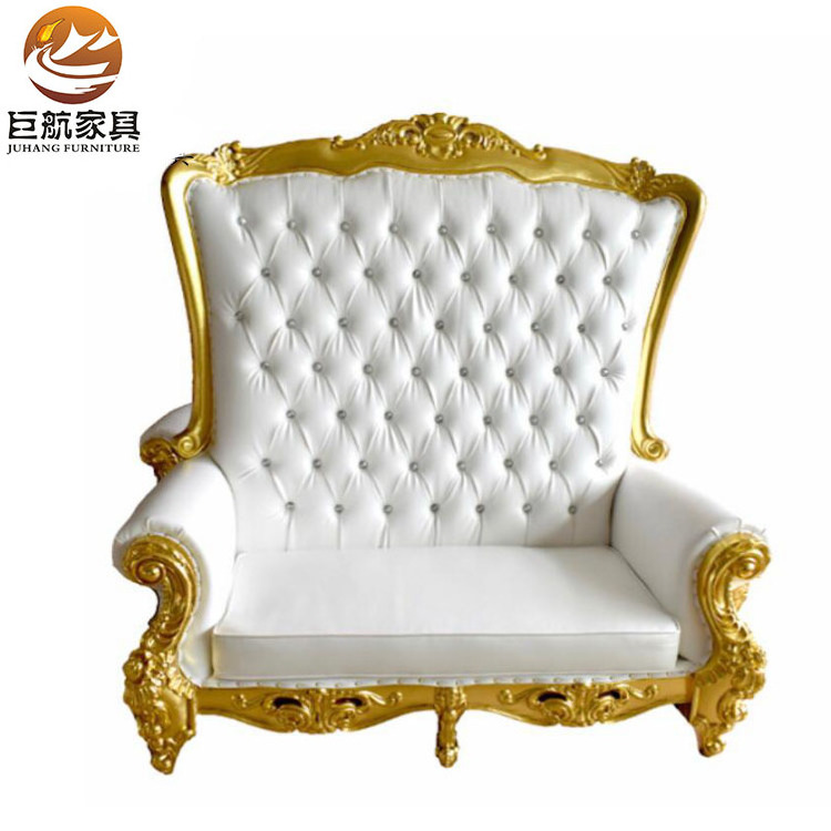 High quality Luxury White Leather king throne chair JH-HL2