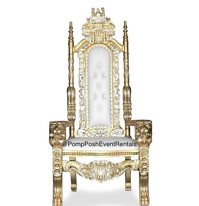 Hot sale fiberglass king throne chair rental for wedding ceremony