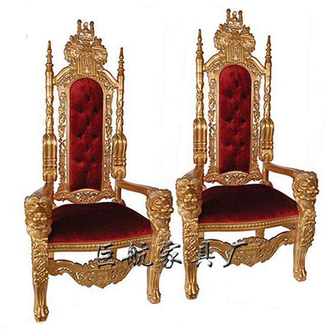 Hot sale fiberglass king throne chair rental for wedding ceremony