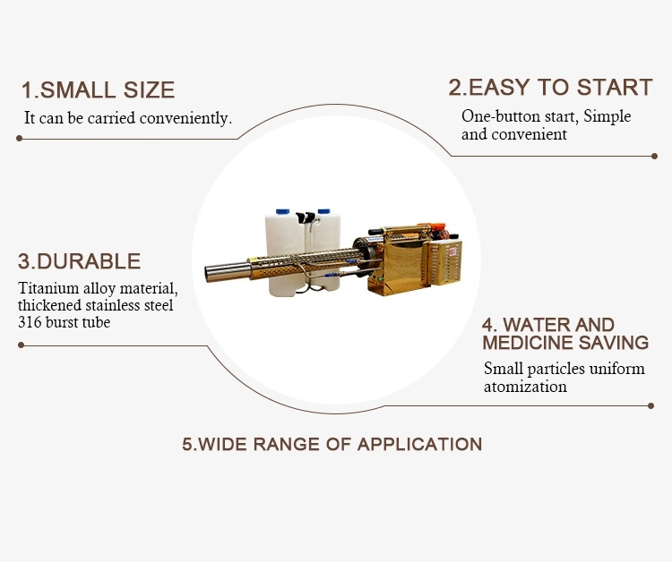 Chemical misting Fogging Machine agricultural fumigation portable thermal fog sprayer fogger for Pest Control