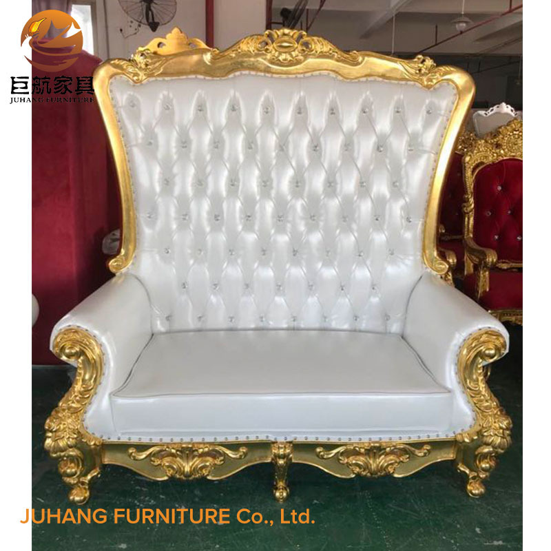 High quality Luxury White Leather king throne chair JH-HL2