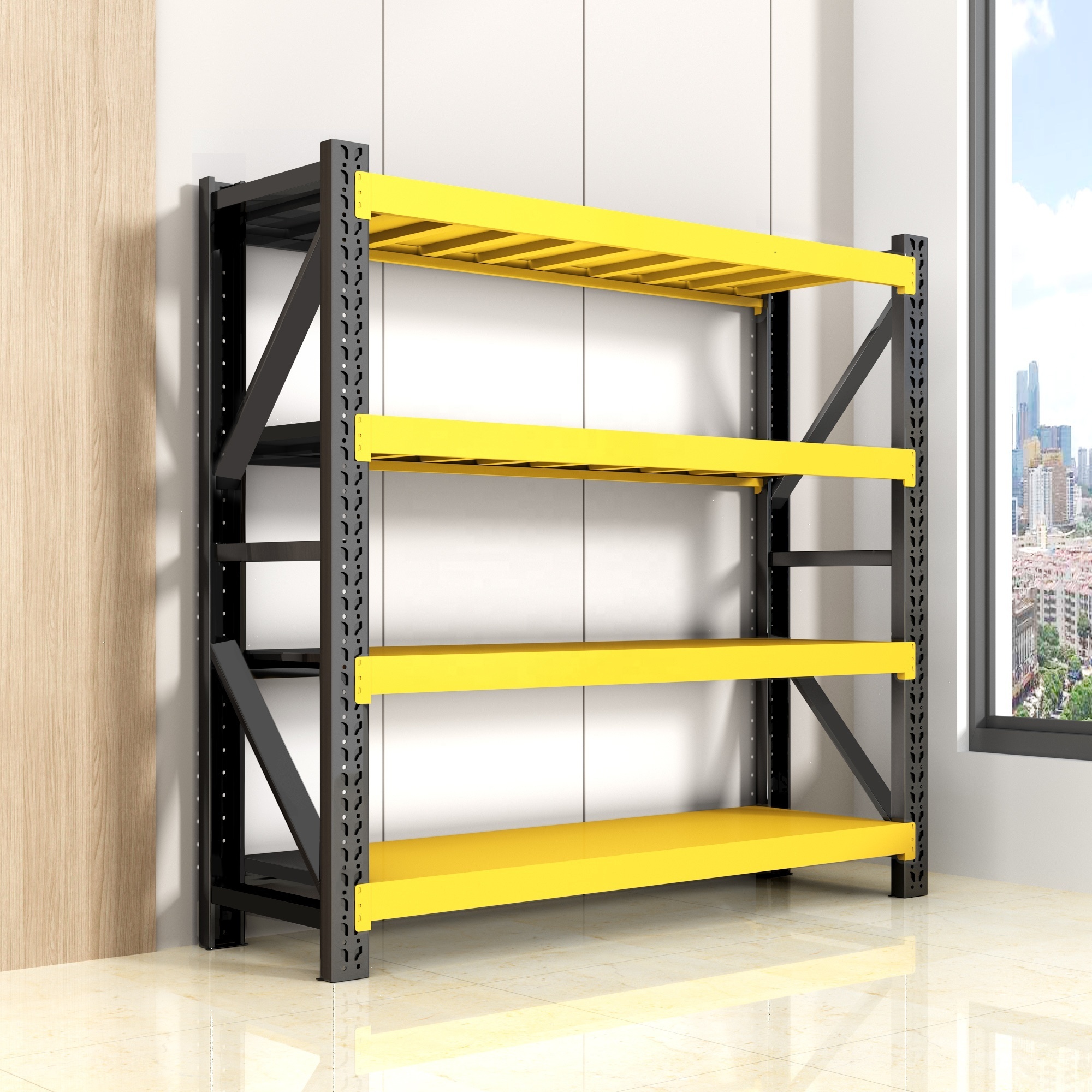 Gravity Flow Racking System - Industrial Warehouse Pallet Storage Shelves with Metal Shelving Rack