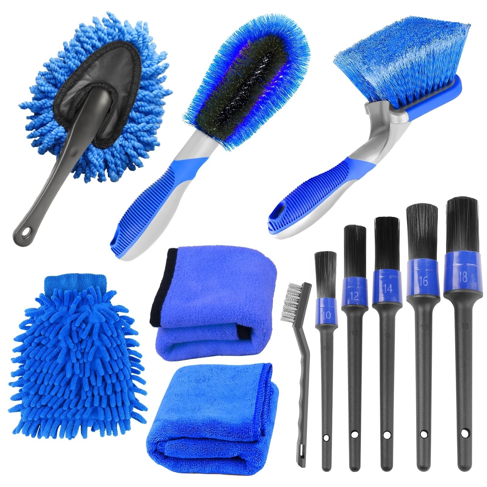 Car Cleaning Kit Wheel Cleaning Brush Tire Brush Wire Brush Car Motorcycle Bicycle Interior and Exterior Car Wash Set