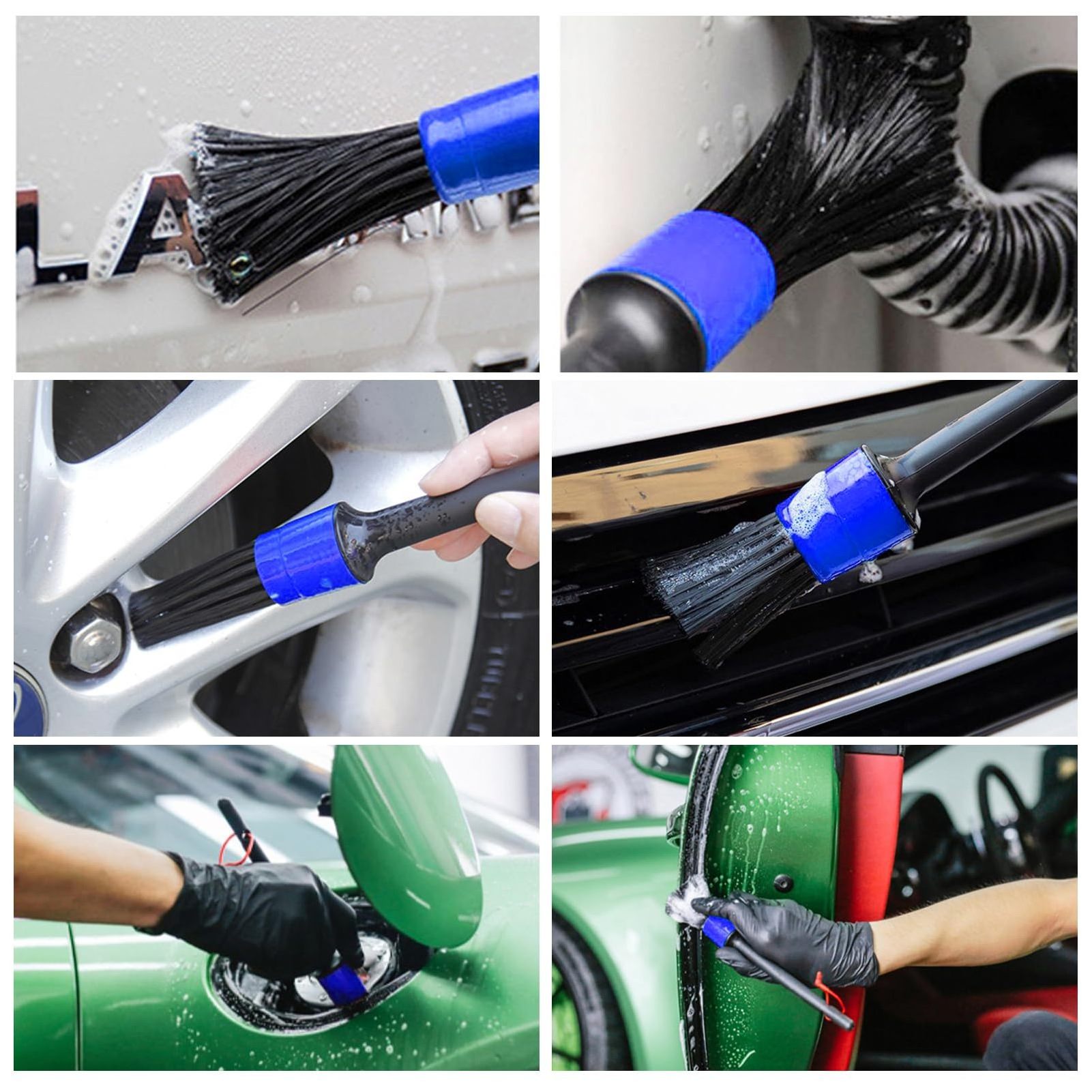 Car Cleaning Kit Wheel Cleaning Brush Tire Brush Wire Brush Car Motorcycle Bicycle Interior and Exterior Car Wash Set