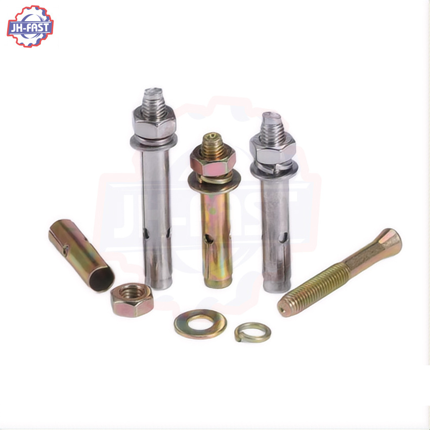 6mm 8mm 10mm 12mm 16mm 20mm diameter wedge wall anchor bolts steel M6 M8 M10 M12 M16 M20 sleeve concrete expansion anchor bolt