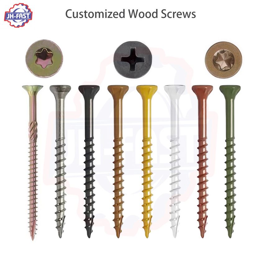 Custom stainless steel black torx thread forming screws for plastic flat truss pan head wood deck self tapping screw torx screw