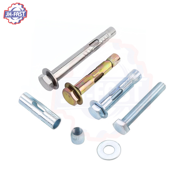 6mm 8mm 10mm 12mm 16mm 20mm diameter wedge wall anchor bolts steel M6 M8 M10 M12 M16 M20 sleeve concrete expansion anchor bolt