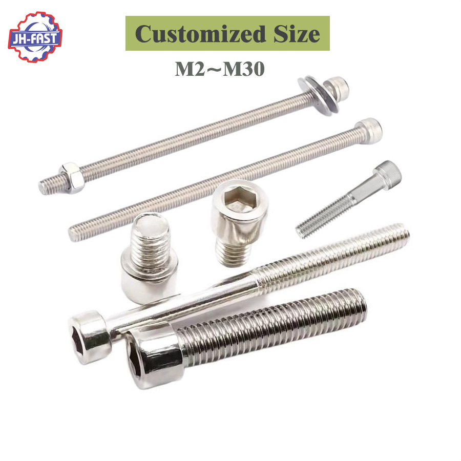 Stainless steel din 912 a2 70 a4-80 m2 m8 m12 allen hexagon hex socket head cap screws din912 304 316 allen key bolt screw