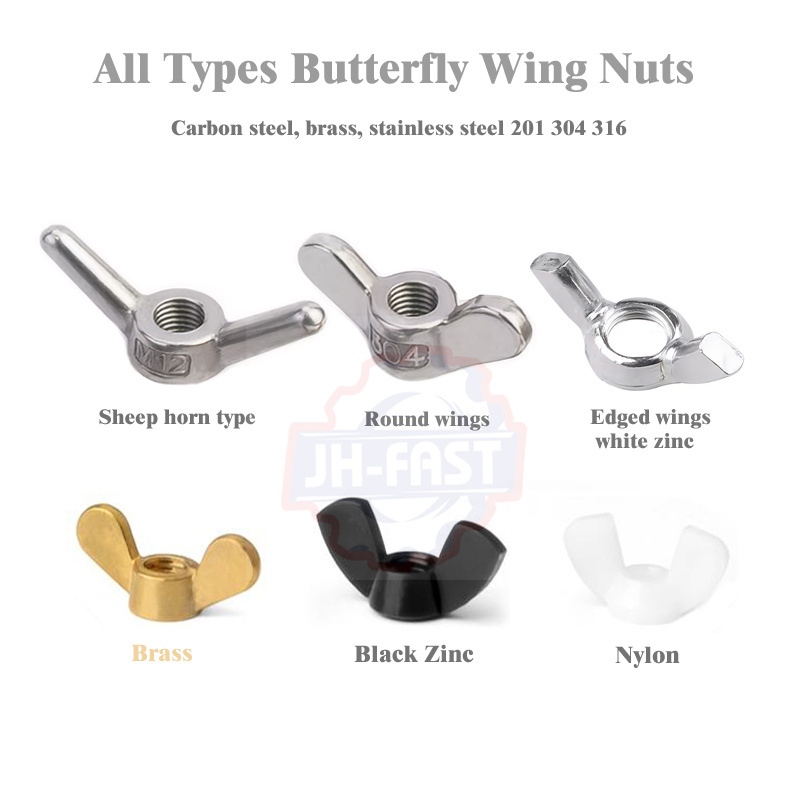 Flat head rivet nuts m3 m4 m5 m6 m8 m10 brass butterfly wing nut stainless steel lifting eye flange dome cap hex blind rivet nut