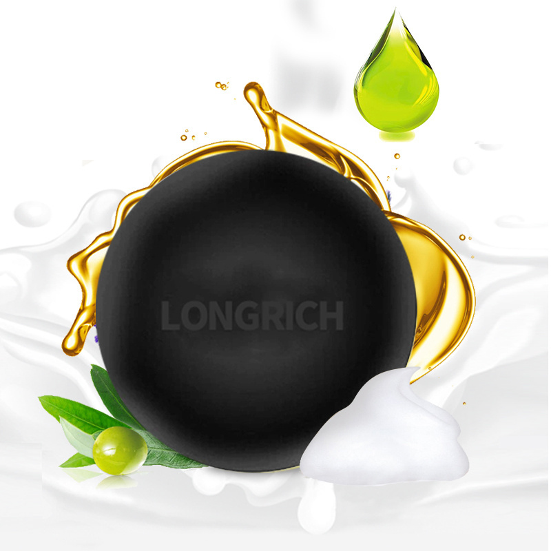 Longrich private label Cool feel summer bamboo charcoal essential oil addition whitening  natural organic face soap black soap