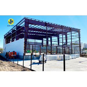 Steel Structure Framed Commercial Office Building Structural Steel Truss Prefab Construction With Drawing