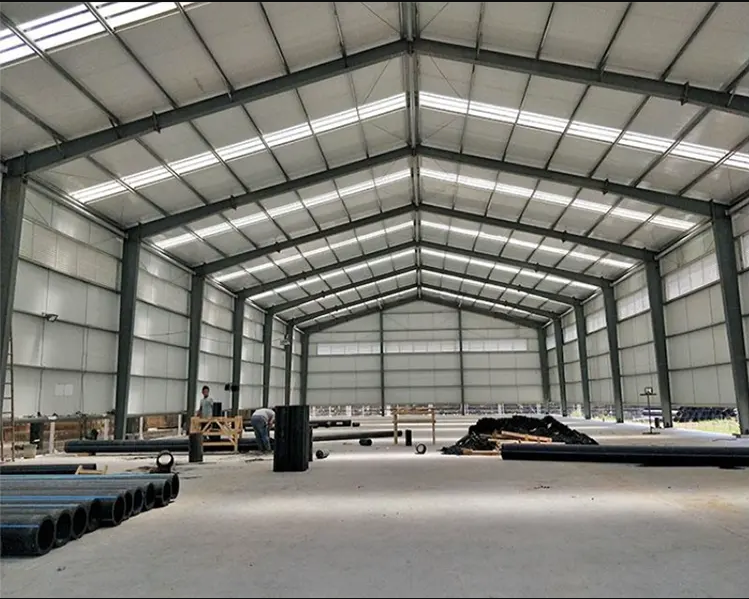 1000 Square Meter Prefabricated Ready Made Steel Structure Warehouse Building For Food Factory