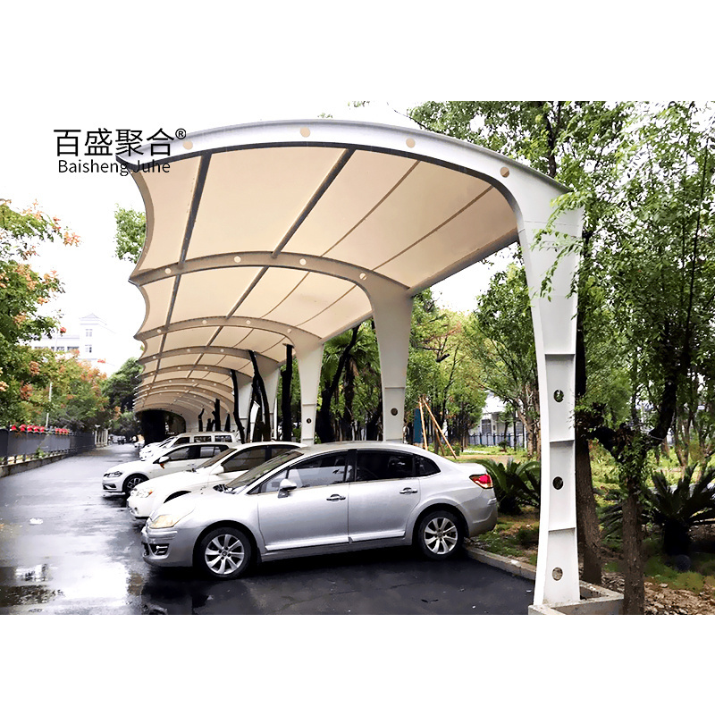 New High Quality 2-Car Outdoor Shed Aluminium and Wood Carport with Metal Frame Waterproof for Car Parking