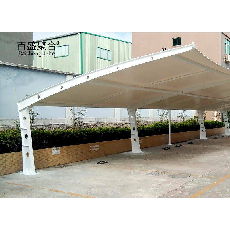 New High Quality 2-Car Outdoor Shed Aluminium and Wood Carport with Metal Frame Waterproof for Car Parking