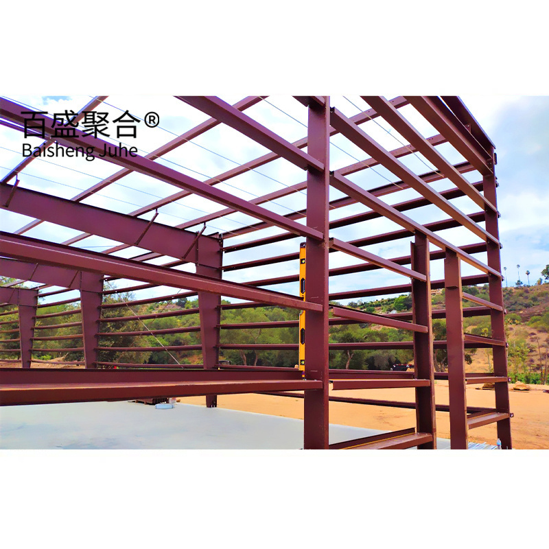 Function Design Red Iron Steel Structure For Sale Commercial Shed Pre Engineering Church Metal Materials Sandwich Panel Building