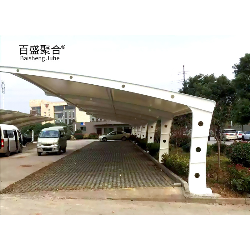 New High Quality 2-Car Outdoor Shed Aluminium and Wood Carport with Metal Frame Waterproof for Car Parking