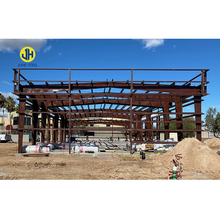 Steel Structure Framed Commercial Office Building Structural Steel Truss Prefab Construction With Drawing