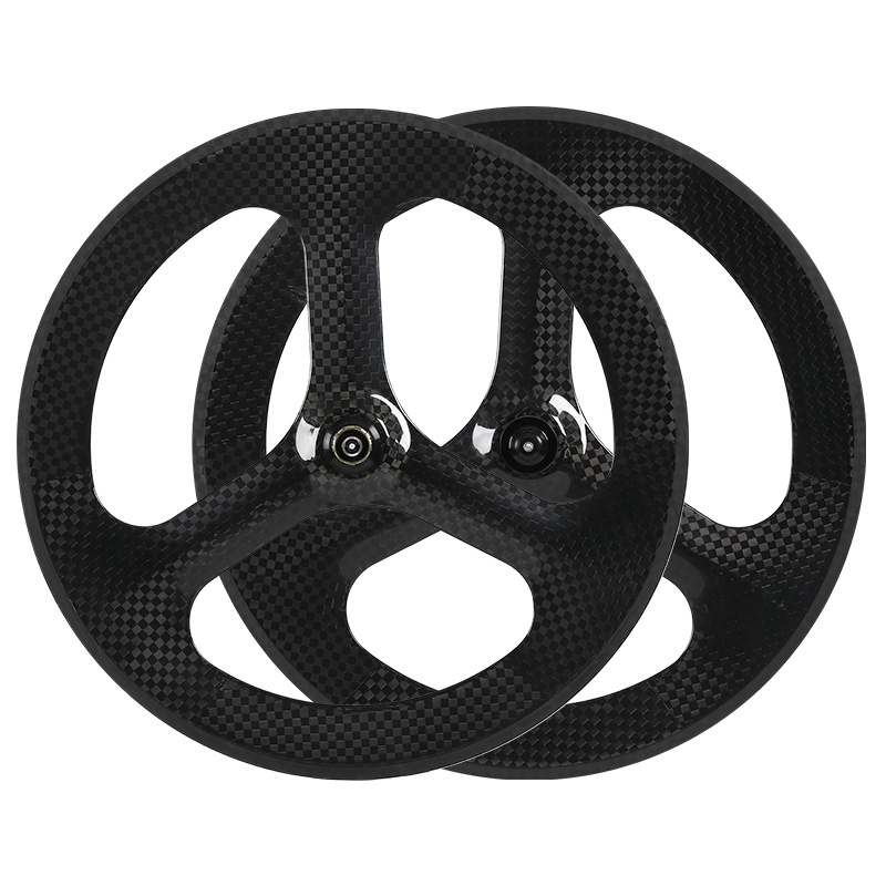 Customized China Hot Sale 3 Spoke Bicycle Whee Carbon 700c Width20.4mm Carbon Road Bike 3 Spokes Wheel Rim