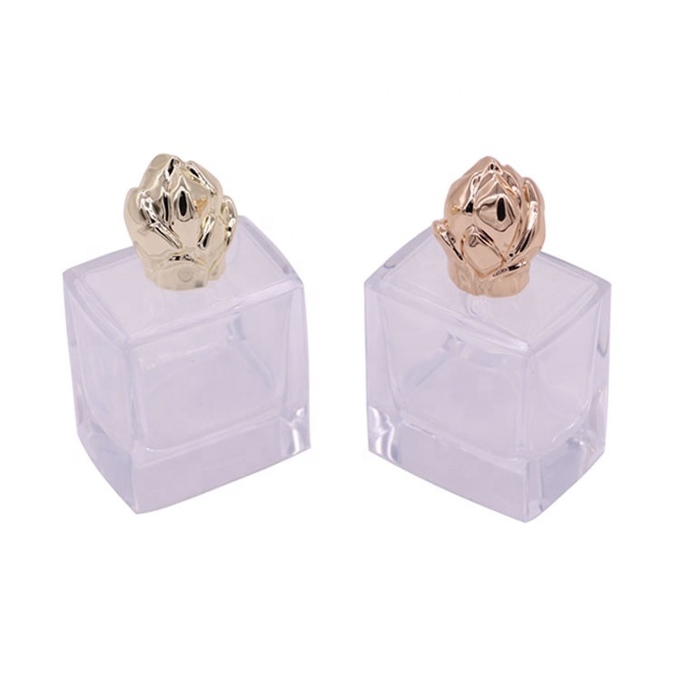 Rose Flower Shape Metal Zamac Zamak perfume cap For FEA15 Neck Glass Bottle