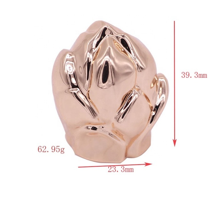 Rose Flower Shape Metal Zamac Zamak perfume cap For FEA15 Neck Glass Bottle