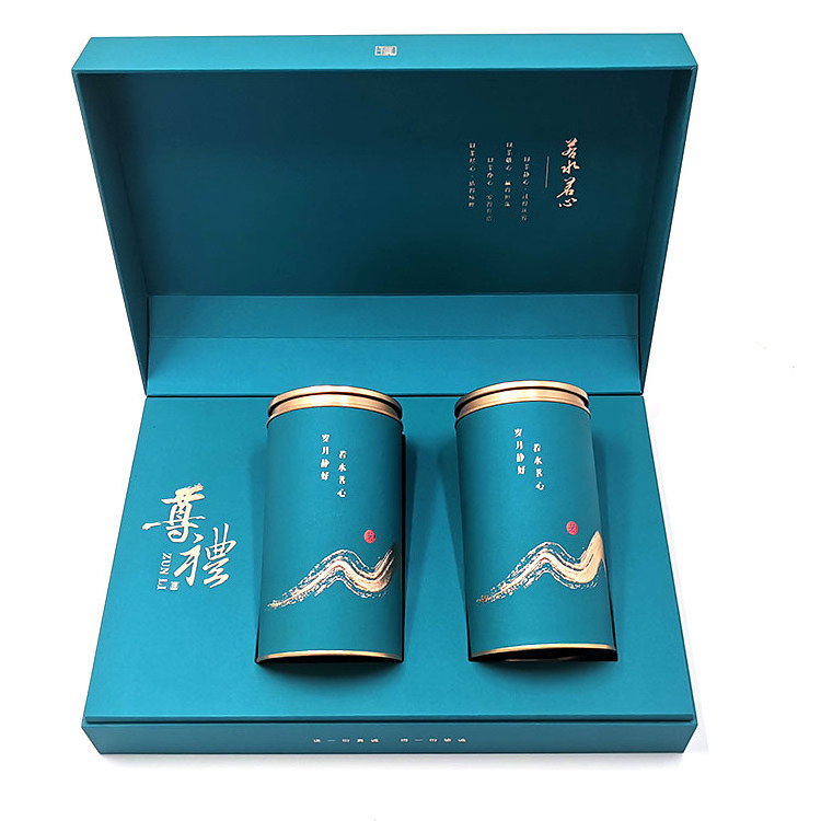 Newly Designed Custom Gift Tea Box Paper Tube Tea Cylinder Packaging Paper Cans As Gift