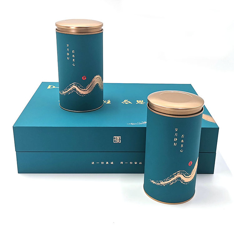 Newly Designed Custom Gift Tea Box Paper Tube Tea Cylinder Packaging Paper Cans As Gift