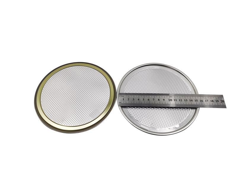 603D 153 mm diameter gold silver aluminum foil cans lid easy peel off ends paper tubes aluminum covers