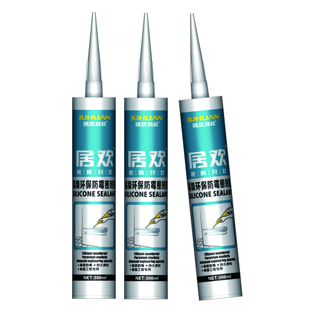 Silicone Sealant Caulk Waterproof and Mold & Mildew Resistant Clear Glue Glass Cement Other Adhesives Construction Smooth Paste