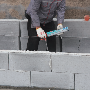 Concrete brick binding Glue pu foam Stick Adhesive strong bonding pu foam instead cement mortar save cost convenient