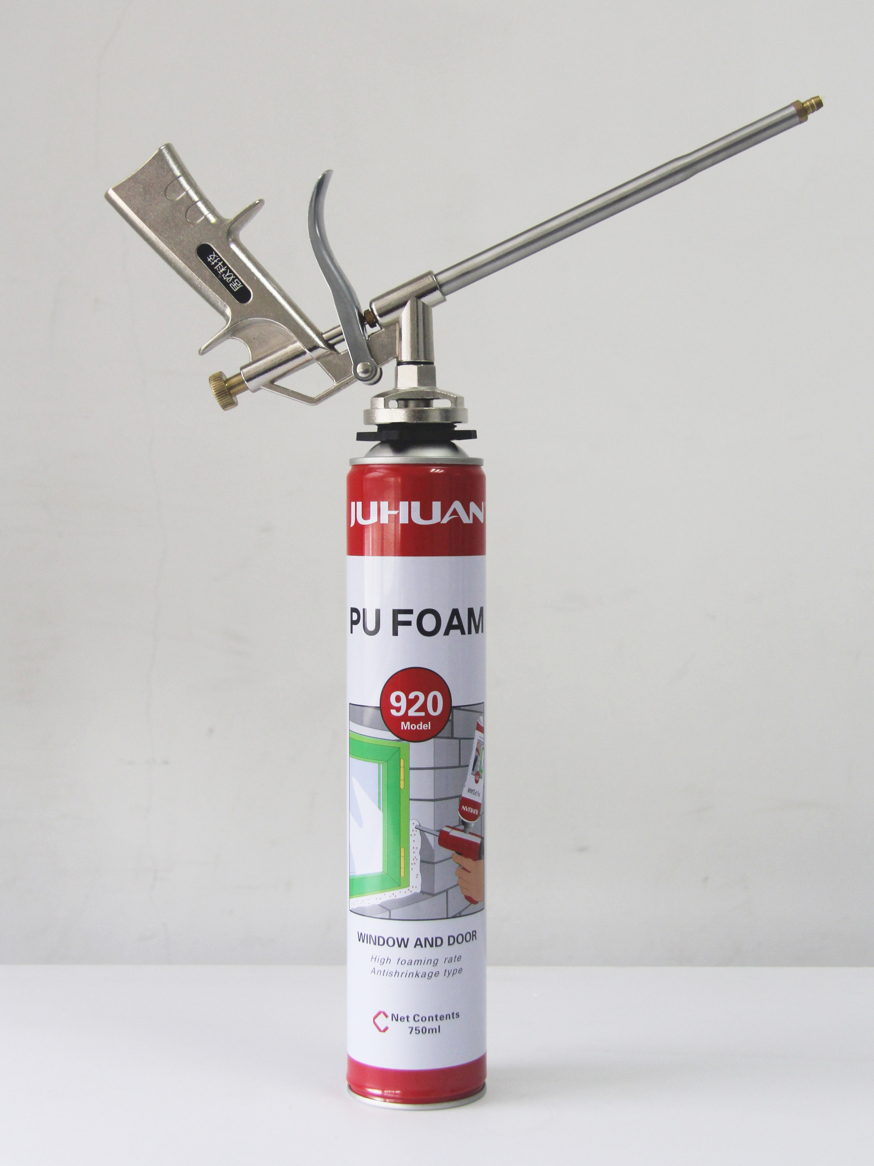 Polyurethane pu foam insulation aluminum alloy dispensing caulking spray gun