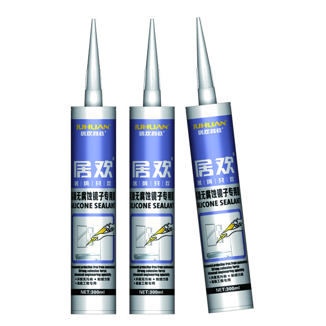 Silicone Sealant Caulk Waterproof and Mold & Mildew Resistant Clear Glue Glass Cement Other Adhesives Construction Smooth Paste