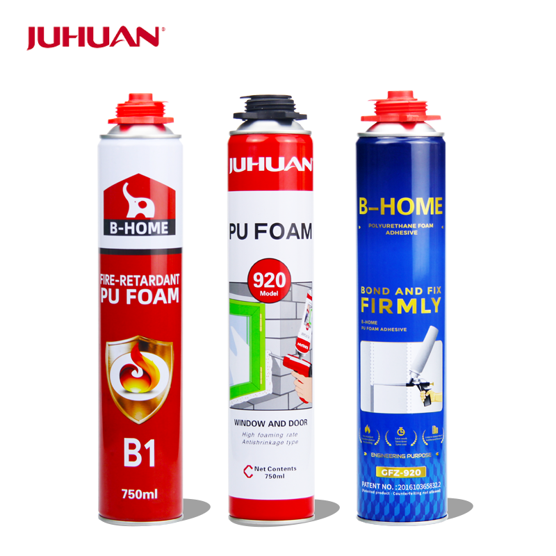 Juhuan polyurethane foam adhesive for fix EPS XPS bonding boards foam glue