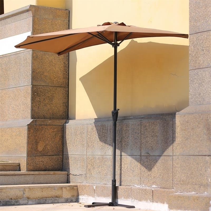 Half Round Shape Balcony Wall Umbrella Patio Parasol