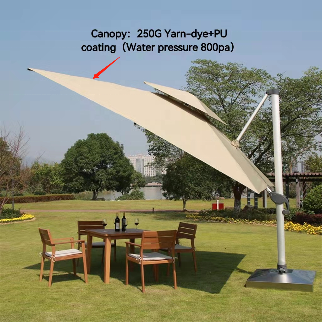 New Deign Outdoor Sun LED Light Patio roma parasol Roman umbrella For Garden Shading