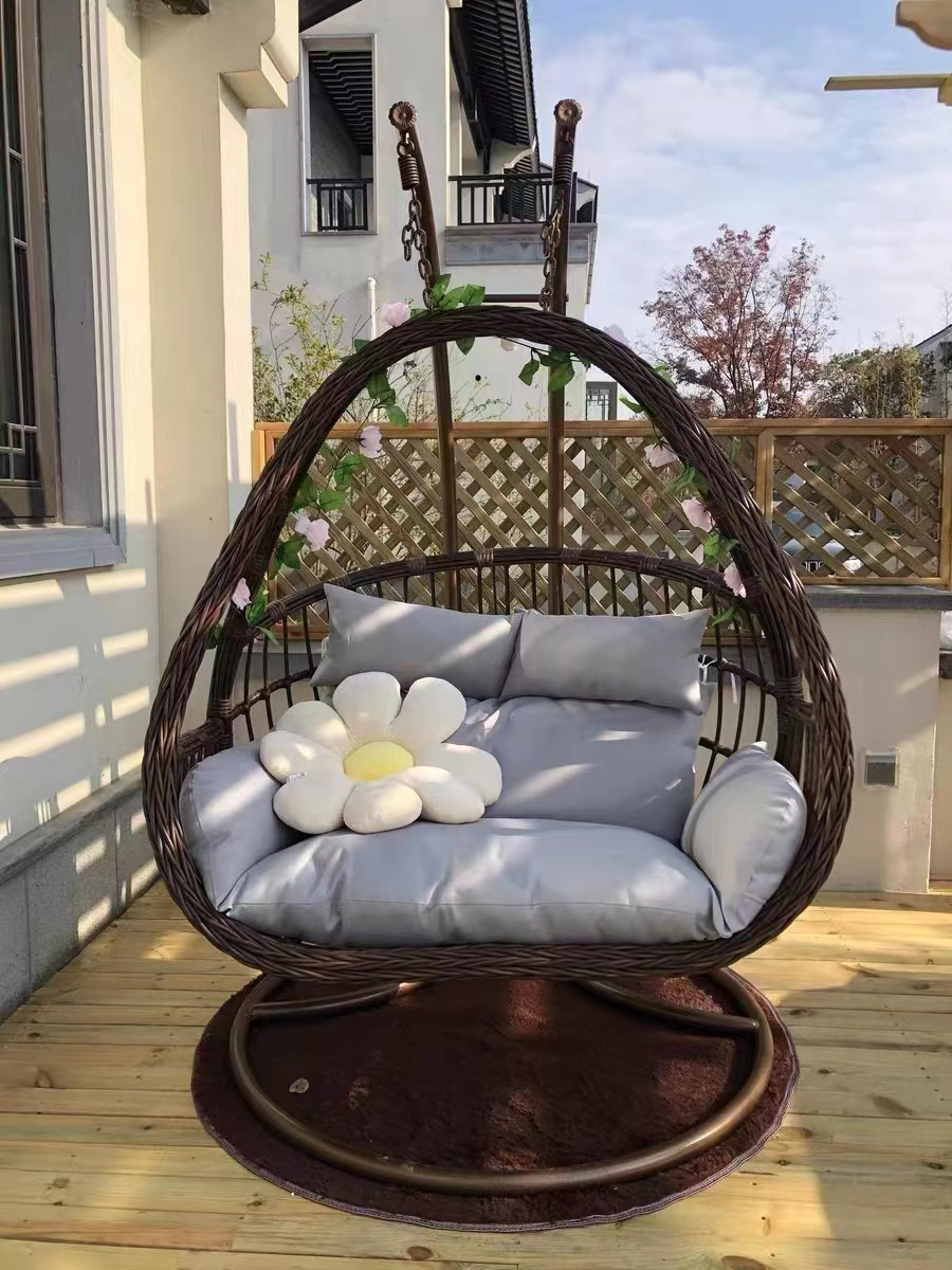 Hot selling rattan bird's nest Nordic basket chair indoor balcony hanging chair household swing rattan egg chair